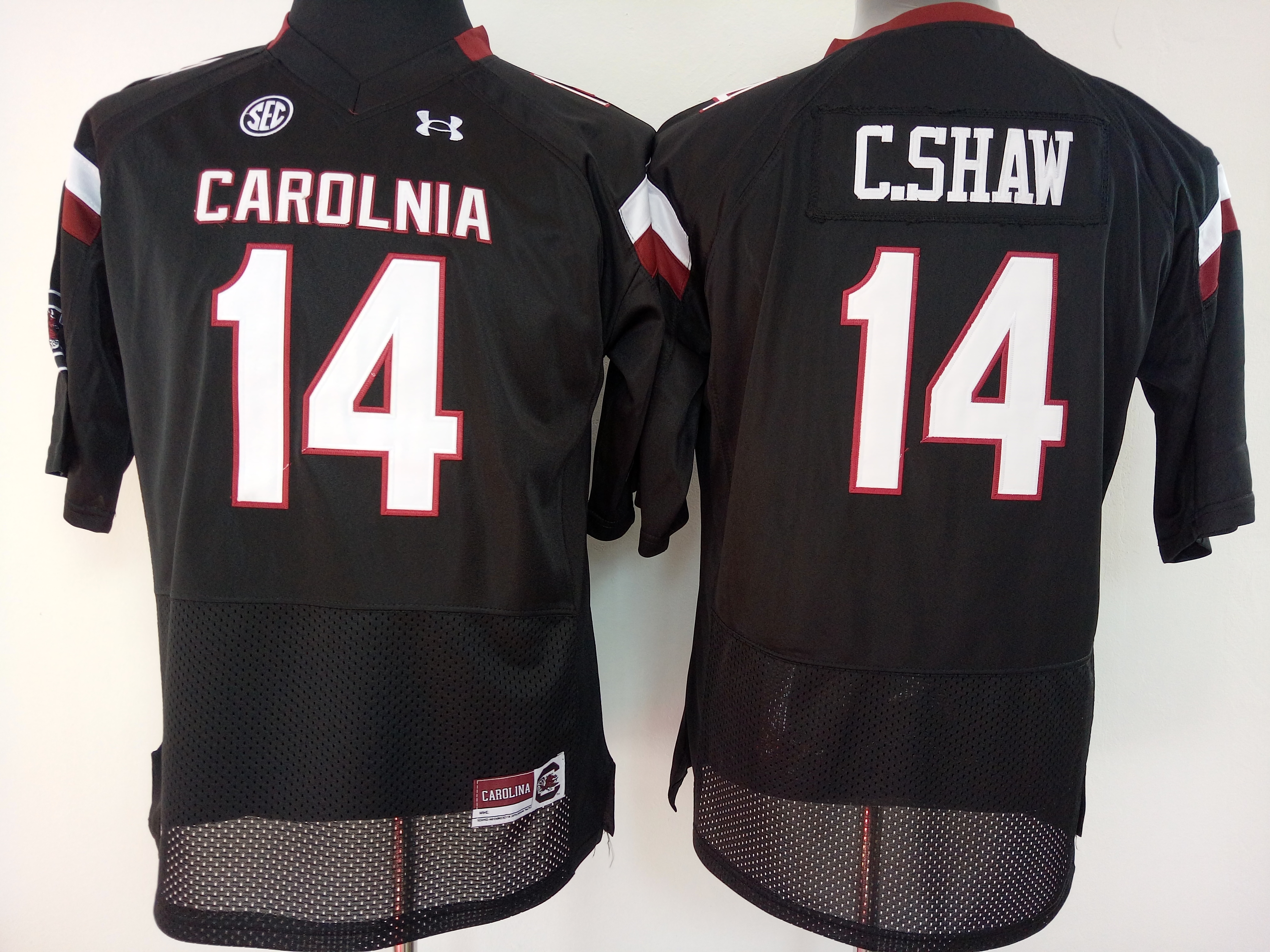 NCAA Womens South Carolina Gamecock Black 14 C shaw jerseys